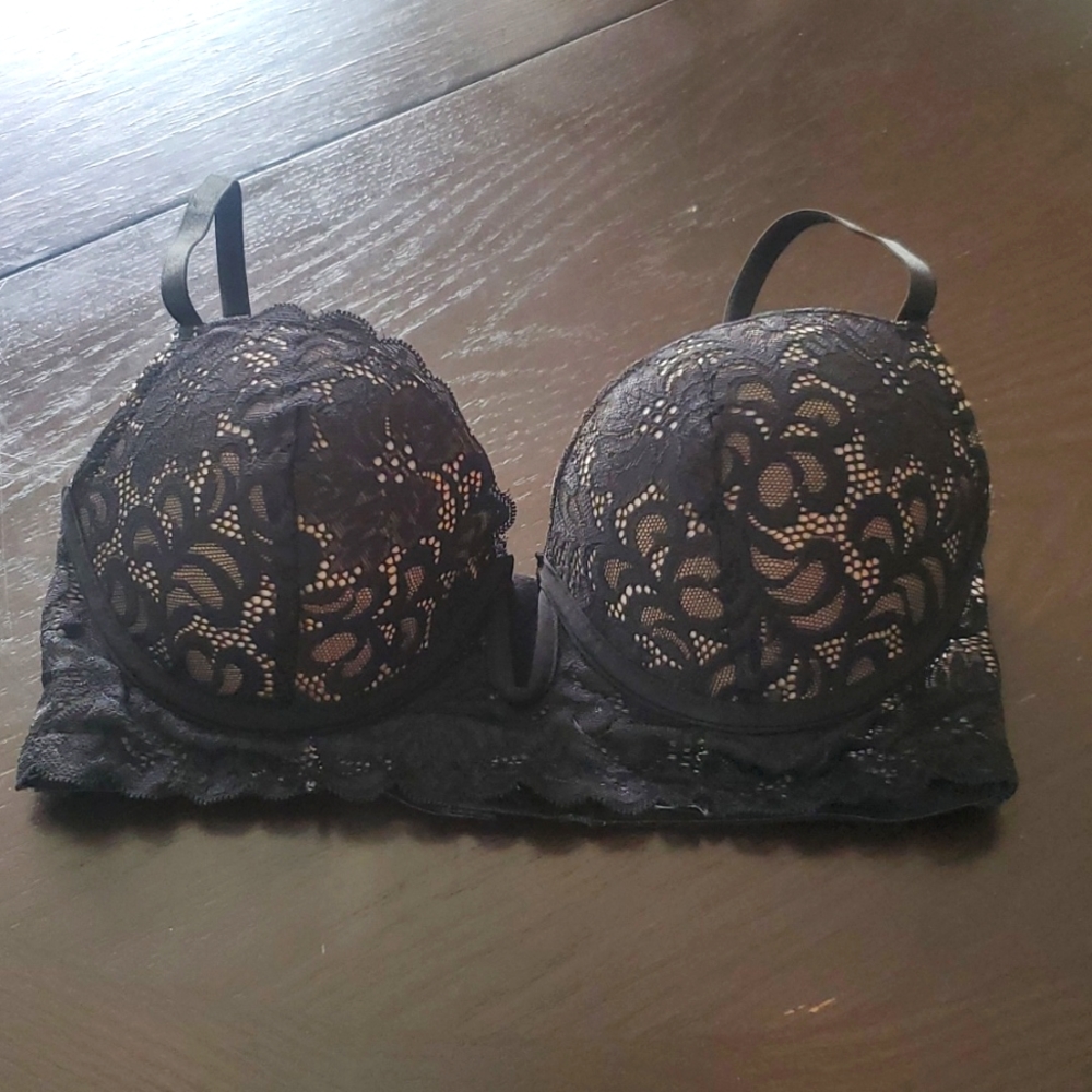 Black Lace & Nude 34C